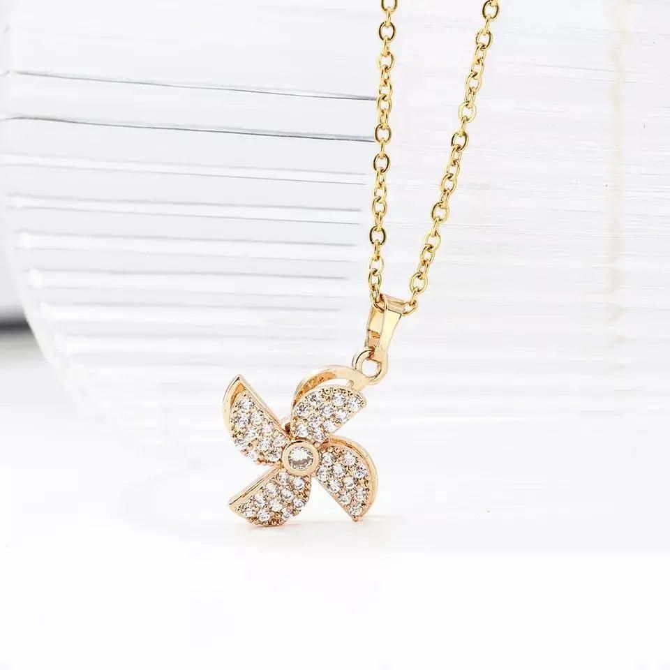 FloraSpin Pendant™ - Flower Pinwheel Rotating Necklace - Free Delivery